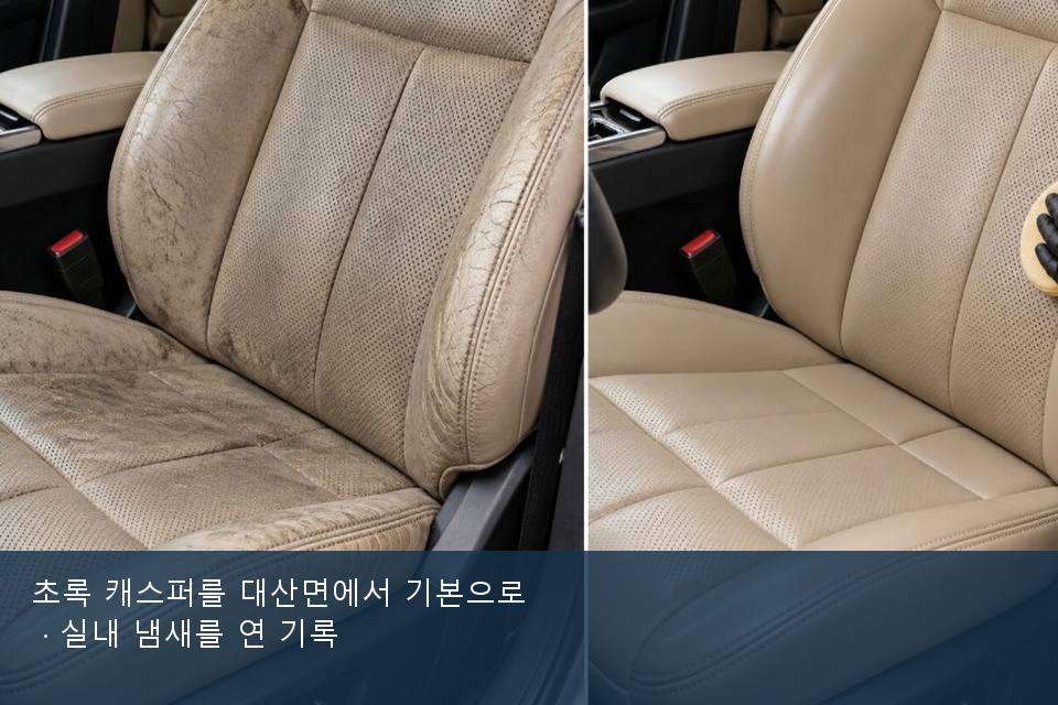 초록 캐스퍼를 대산면에서 기본으로 · 실내 냄새를 연 기록