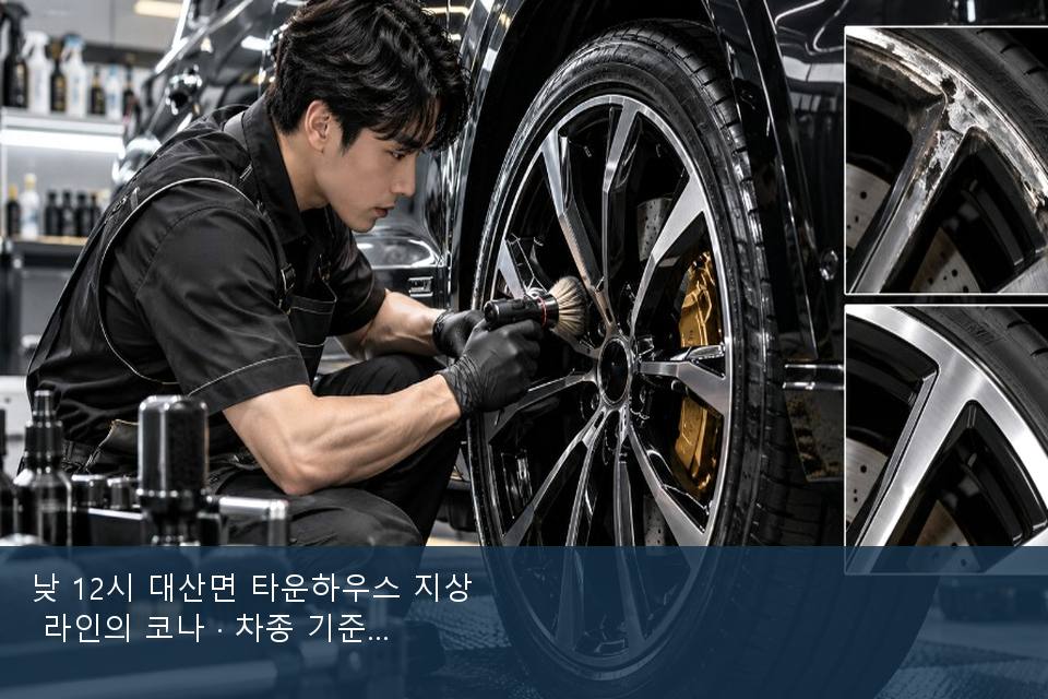 낮 12시 대산면 타운하우스 지상 라인의 코나 · 차종 기준 금액