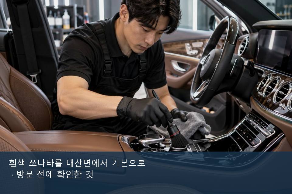 흰색 쏘나타를 대산면에서 기본으로 · 방문 전에 확인한 것